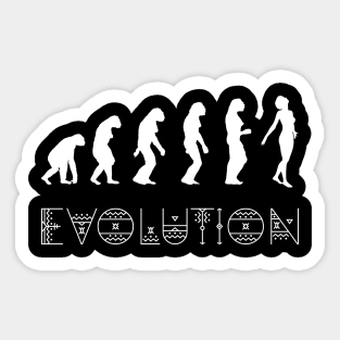 Evolution is Female Sticker